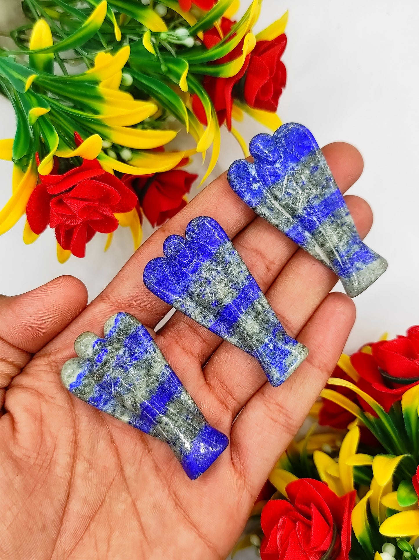 Lapis Lazulli Angel 2 Inches, Guardian Angels-Pack Of 1 with Velvet Pouch
