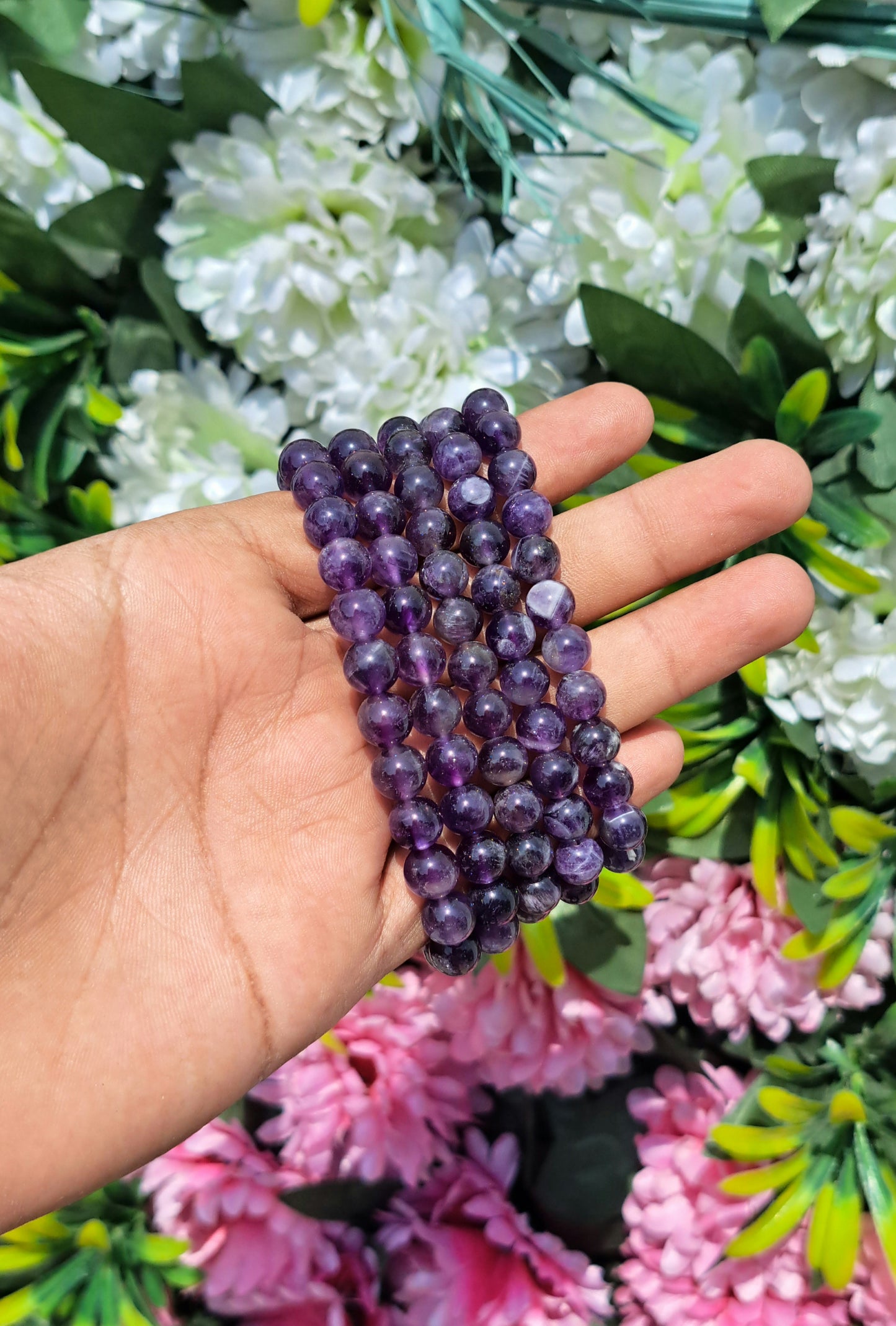 Amethyst Bead Bracelet – Calm, Clarity & Spiritual Protectio
