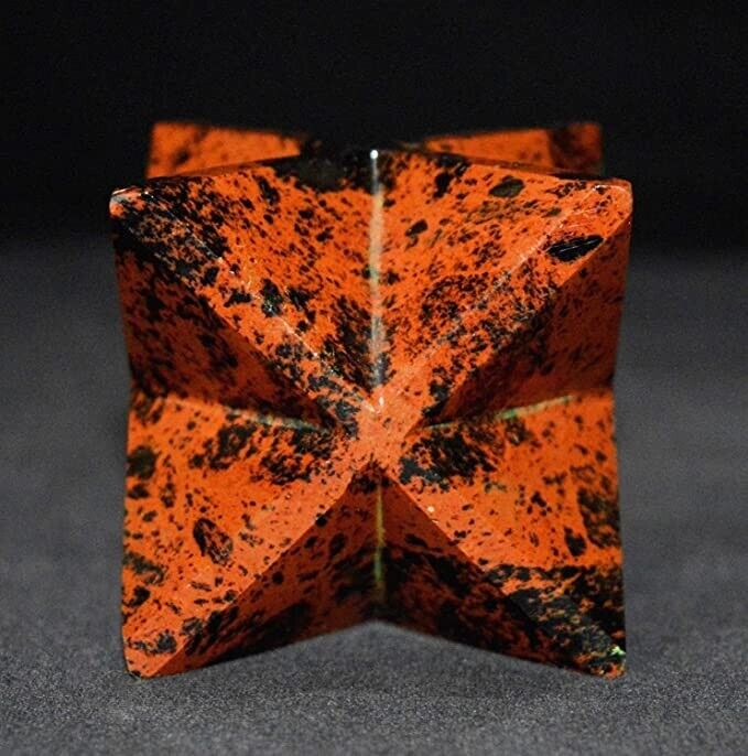 Mahogany Stone | 70-75mm | Healing Metaphysical Spirit Healing Power Merkaba Star