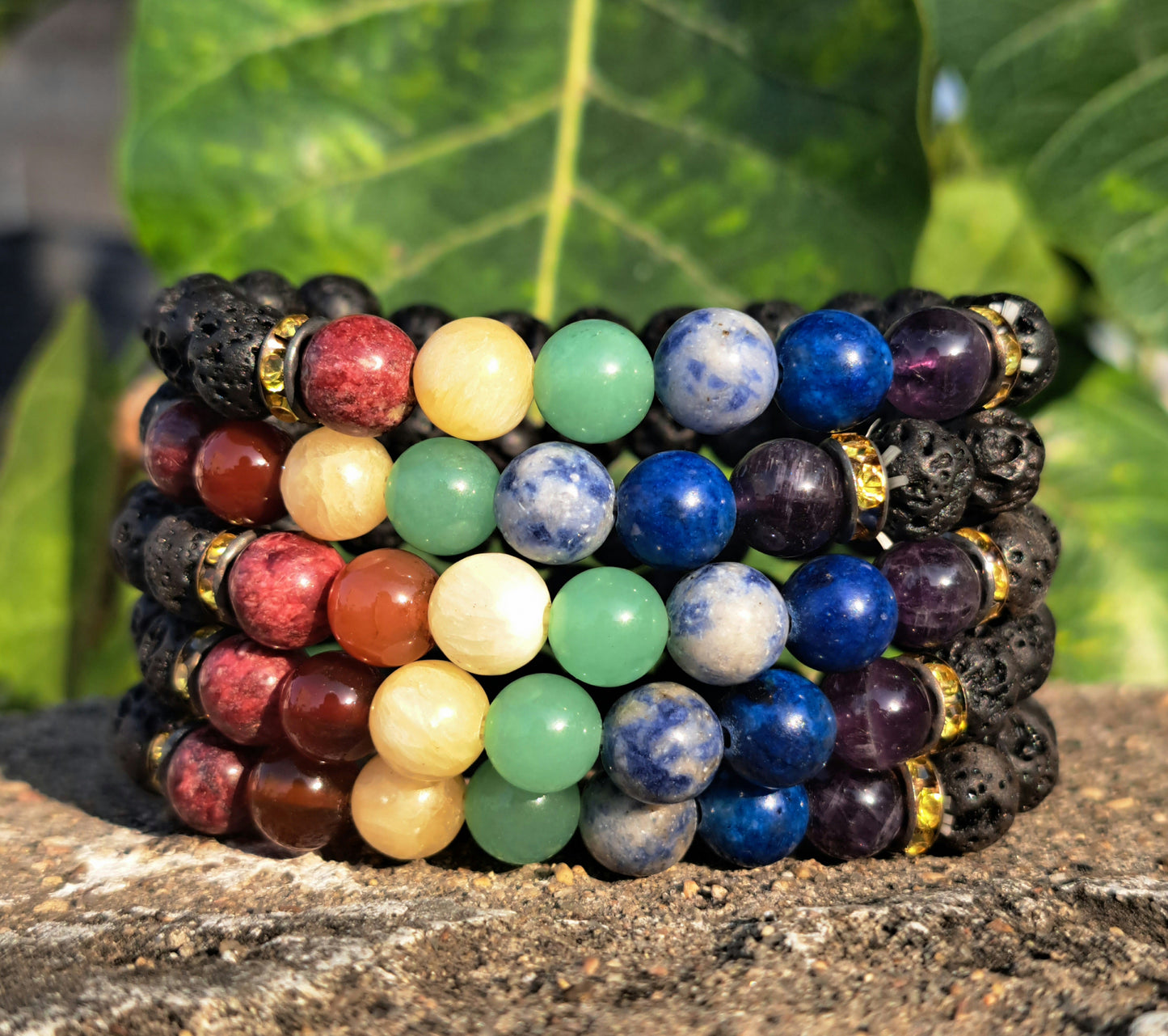 7 Chakra Lava Bead Bracelet – Balance, Energy & Spiritual Healing