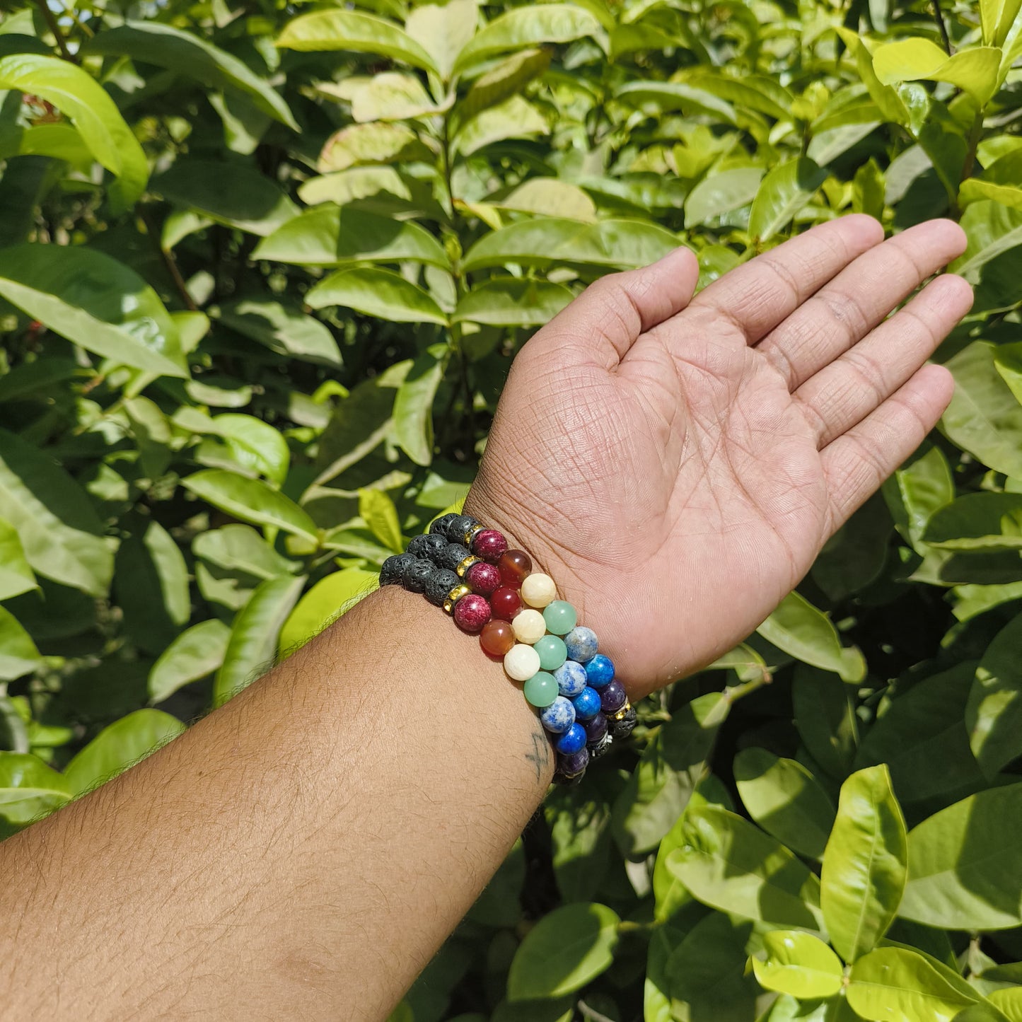 7 Chakra Lava Bead Bracelet – Balance, Energy & Spiritual Healing