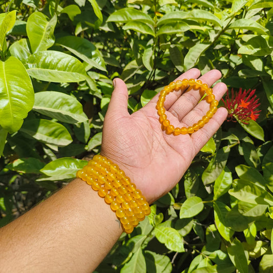 Yellow Citrine Bead Bracelet – Abundance, Positivity & Success