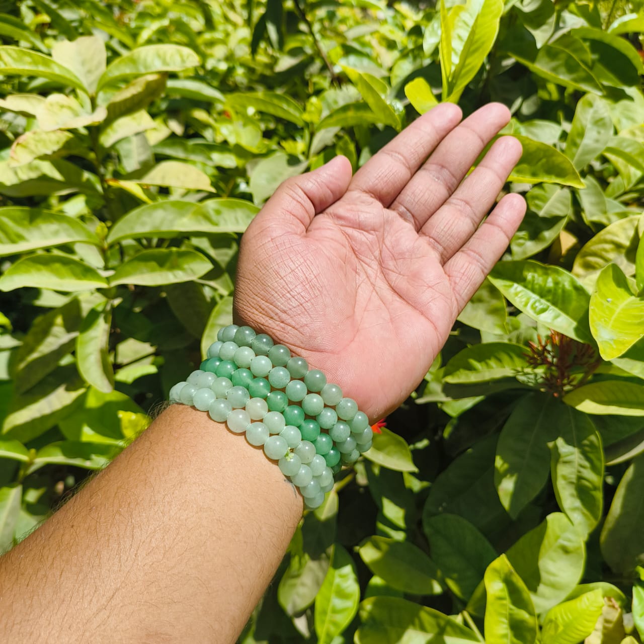 Green Aventurine Bead Bracelet – Luck, Prosperity & Emotional Healing