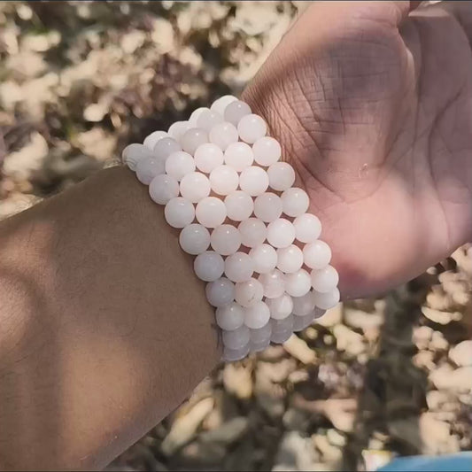 Rose Quartz Bead Bracelet – Love, Harmony &amp; Emotional Healing